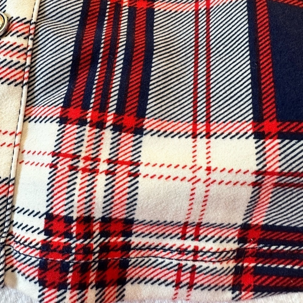 Market & Spruce Navy Red and White Plaid Button Down Shirt Size M with Stretch - Picture 3 of 7